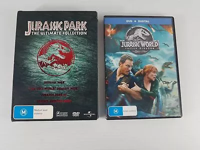 Jurassic Park The Ulitmate Collection 4 Disc Set & Jurassic World Fallen Kingdom • $27.95