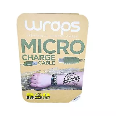 Wraps Braided Wristband 1 Meter Micro USB Data Sync & Charge Cable (WCMJV17) NEW • $26.37