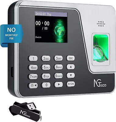 (Open Box) NGTeco Standalone Time Card Machine Automatic Punch In Out • $89.99