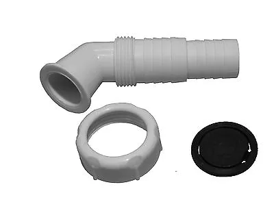 Washing Machine Waste Pipe Connector Nozzle / Spigot 1  BSP Angled • £6.99