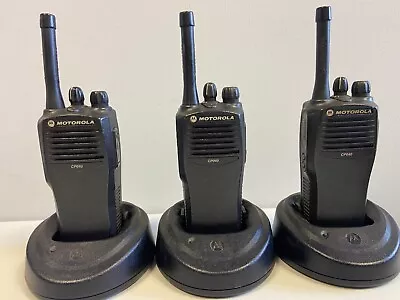 3 X Motorola CP040 4-channel UHF Radio With 3 X Motorola Single Chargers • £166