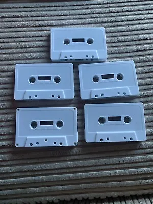 New Professional Grade Tape 5 X Blank Cassette Tapes - C60 - White - 60 Minutes • £6.99