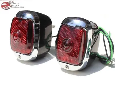 $142.19 • Buy 40-53 Chevy First Series Pickup Truck Rear 6V Tail Lamp Lights Right & Left Set