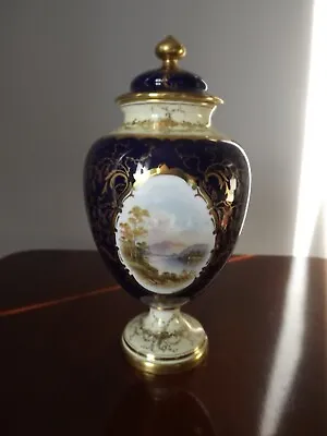 A Coalport Signed 'E O Ball' Hand Painted 'Loch Lomond' Vase & Cover • £145