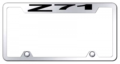 Chevrolet Z-71 Mirrored Steel Truck Cut-Out License Plate Frame Official License • $39.95