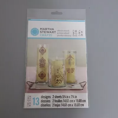 Martha Stewart Crafts Scrolls Adhesive Stencils 13 Designs 5.75 X7.75 #32268 NOS • $8