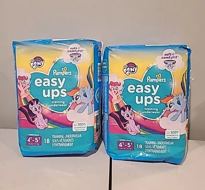 PAMPERS Easy Ups Training Underwear 4T-5T 37+ Lb Jumbo Pack 18 Count Leak Proof • $32