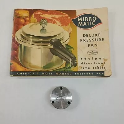 Vintage Mirro-Matic Pressure Cooker 5 10 15 Lb Gauge Weight Jiggler + Book • $18