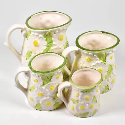 Vintage Enesco Daisy Pattern Measuring Cups — Set Of 4 • $18.44