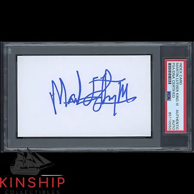 Martin Luther King III Signed 3x5 Index Card PSA DNA Slabbed Auto MLK Fam C2431 • $99