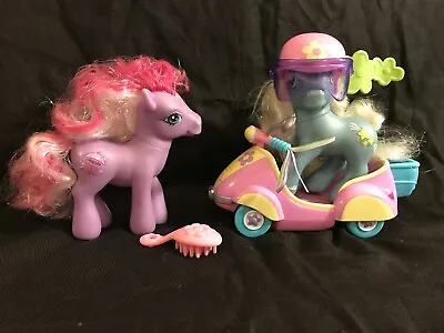 My Little Pony Pink & Yellow Friction Scooter With Rider With Original Crash Hel • £14.99