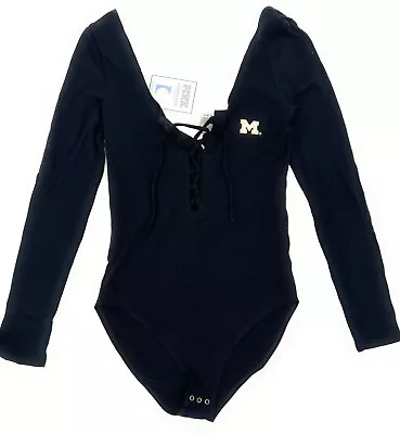 Victoria's Secret PINK NCAA University Of Michigan UofM Or MSU Bodysuit Lace XS • $16