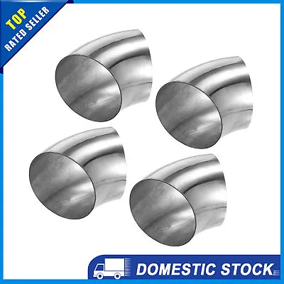 Universal 3  45 Degree Stainless Steel Bend Tube Exhaust Elbow Pipe Pack Of 4 • $49.99