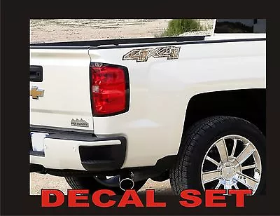 4x4 Truck Decals REAL TREE CAMOUFLAGE  (Set) For Chevrolet Silverado CAMO CHEVY • $13.99