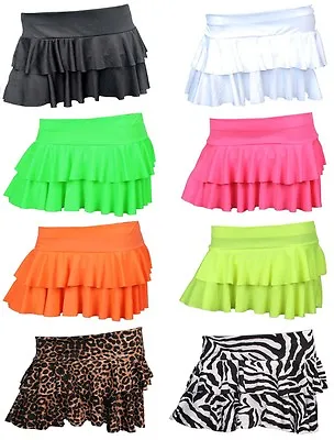 Ladies Girls Neon RARA Mini Short Skirt Dance Club  Women Skirts Sizes S - XXXL • £5.49