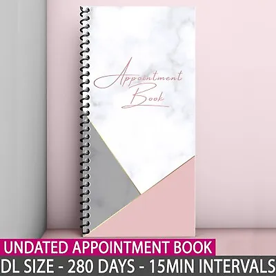 £10.99 • Buy DL Undated Appointment Book Diary Beauty Salon Therapists 2 Columns Nail Massage