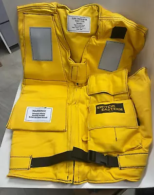 Vintage STEARNS Life Preserver Type Mark 1 Vest Size XL Yellow Made In USA • $183.99