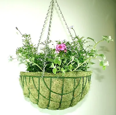 £24.99 • Buy 1M X 5M GREEN NATURAL JUTE FULL ROLL Hanging Basket TROUGH WINDOW BOX Liner 