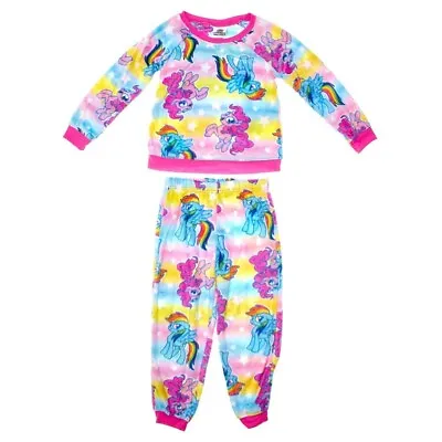 My Little Pony Girl Rainbow Dash 2PC Winter Long Sleeve Top Pants Pajama Set 4T • $17.99