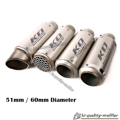 51mm / 60mm Universal Motorcycle Exhaust Muffler Pipe Silencer Tips Escape • $62.05