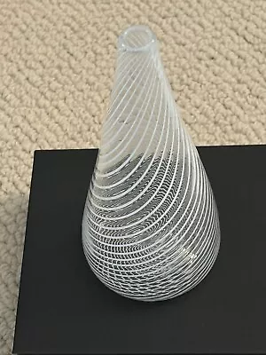 MCM Murano? White Swirl Glass Vase • $55