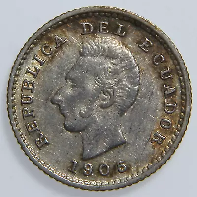 1905 Ecuador 1/2 Decimo -K2335- • $13.99