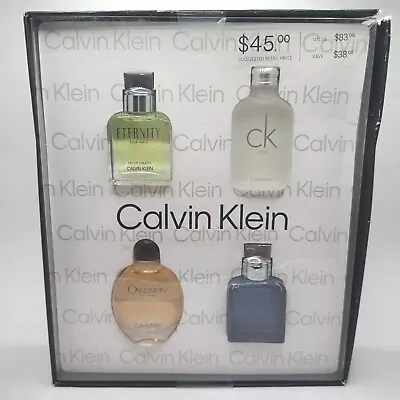 Calvin Klein CK Men's 4 PC Cologne Gift Set Obsession / Eternity / CK One / Aqua • $44.95