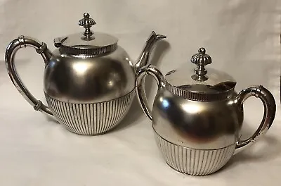 Meriden B. Co Quadruple Silver Plate Coffee/Tea Pot With Covered Sugar Bowl Set • $185