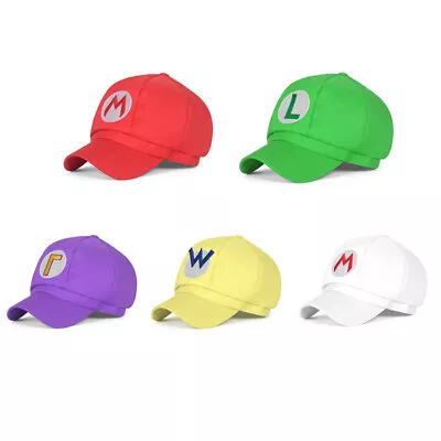 Adult Super Mario Bros Hat Mario Luigi Wario Waluigi Cap Cosplay Costume • $15.97