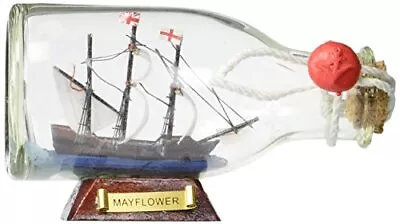 Hampton Nautical Mayflower Ship In A Glass Bottle 5  Bro • $21.43