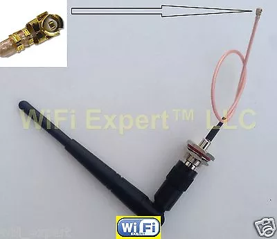 1 X Dual Band WiFi 5dBi Antenna TNC 2.4Ghz 5Ghz With 8  U.Fl IPX Cable RG178 USA • $8.74