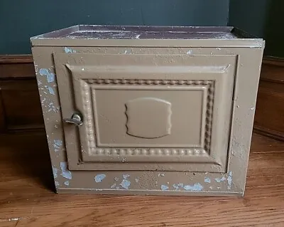 Antique Primitive Metal Bread Box Pie Safe Radiator Heat Box Unusual Horizontal • $99
