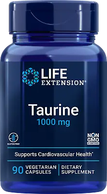 Life Extension Taurine 1000mg Amino Acid 90 Caps Non-GMO/Gluten Free • $12.13