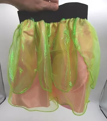 Tulle Tutu Skirt Fairy Flower Petals Girl's Small Elastic Waist Pink Green • $9.99