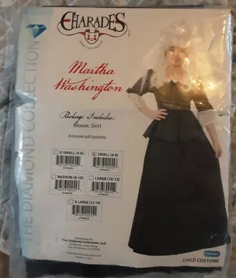 Charades Martha Washington Colonial Child Costume Size S 6-8. New Without Tags. • $29.40