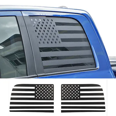 $40.92 • Buy Rear Window Side Stickers Trim For Dodge Ram 1500 2010-2017 Black Accessories 