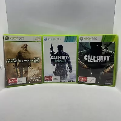 Call Of Duty Black Ops Modern Warfare 2 & 3 MW3 Xbox 360  PAL With Manuals • $32.99