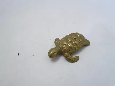 Vintage Brass Turtle Figurine Statue Home Desk Ornament Animal Figurines Trinket • $9.99