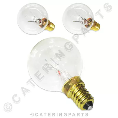 PACK OF 3 X MICROWAVE OVEN LAMPS 25WATT E14 75MM LONG ROUND BULB 25W 220V • £16