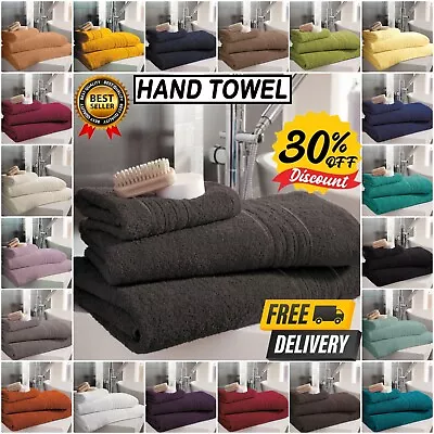 100% Egyptian Cotton Hand Towel Soft Water Absorbent Bathroom Towels 450 GSM • £4.99