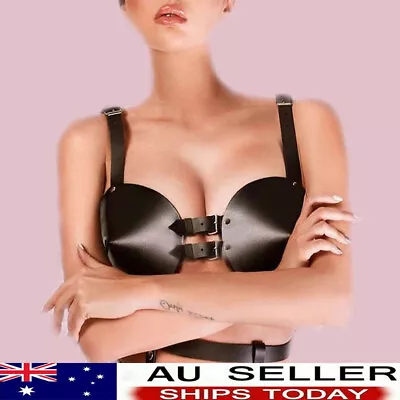 Women BDSM Bra Cage Bondage Garter Belts Erotic Leather Lingerie Harness Straps • $12.95