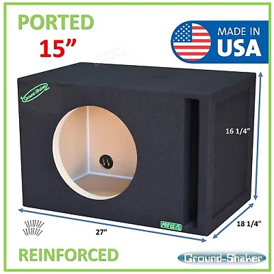 $260 • Buy 15  Single Ported / Vented Reinforced Sub Box Subwoofer Enclosure Ground Shaker 