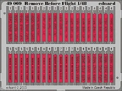 Eduard 1/48 Remove Before Flight Tags 49009 X • $12.49