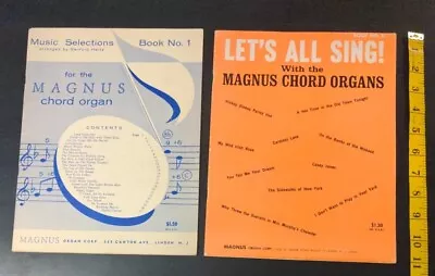 Magnus Organ Music Selections And Let's All Sing Lot Of 2 Sheet Music Songbooks • $14.99