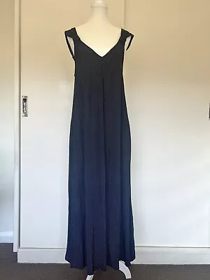 Seed Dress 12 Navy Maxi Sleeveless Excellent Condition Item61 • $39.95