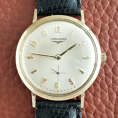 Vintage Longines Radial Dial Men's Watch Swiss Arabic Numerals Classic Design • $435