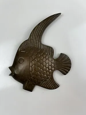 Vintage Brass Wall Hanging Fish Kitschy Mid Century MCM Wall Plaque Bathroom Art • $18