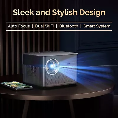 $449.95 • Buy Auto Focus 16000 Lumen Android 9.0 4K WiFi Home Theatre Bluetooth LED Projector