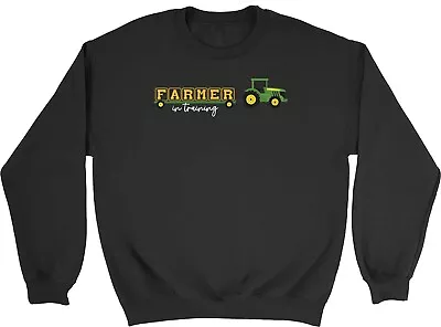Farmer In Training Kids Sweatshirt Farm Farming Tractor Lover Boys Girls Jumper • £12.99