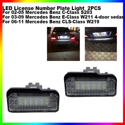 2pcs LED License Plate Lights Lamp For Mercedes Benz W203 W211 2001-07 • $15.99